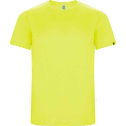 Camiseta técnica IMOLA en color amarillo fluor, personalización a medida en Crea41