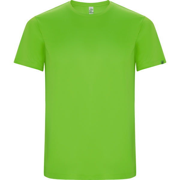 Camiseta técnica IMOLA en color lima para personalizar con tu logo, nombre o foto