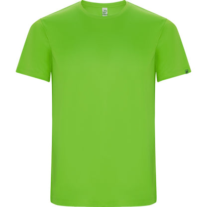 Camiseta técnica IMOLA en color lima para personalizar con tu logo, nombre o foto