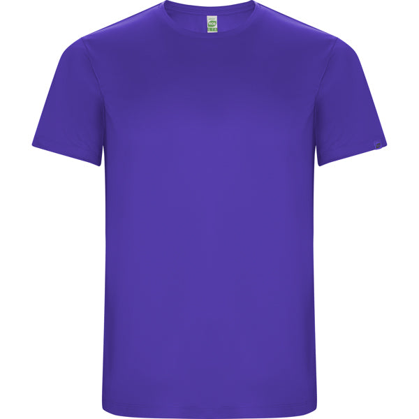 Camiseta técnica IMOLA personalizable online — morado, taller en Madrid