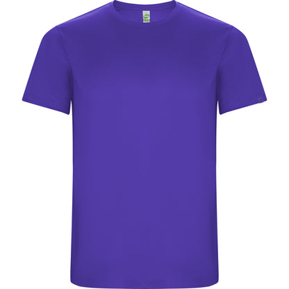Camiseta técnica IMOLA personalizable online — morado, taller en Madrid