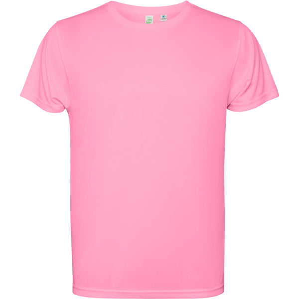 Camiseta técnica ESTORIL personalizable online — rosa seda, taller en Madrid