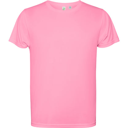 Camiseta técnica ESTORIL personalizable online — rosa seda, taller en Madrid