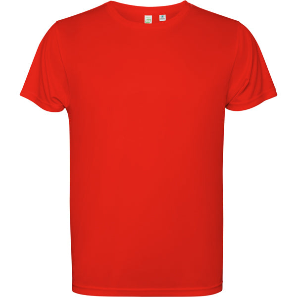 Camiseta técnica ESTORIL en color rojo, personalización a medida en Crea41