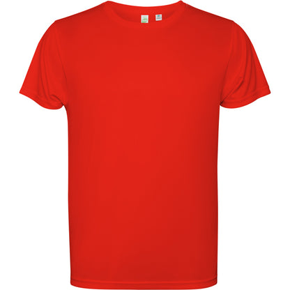 Camiseta técnica ESTORIL en color rojo, personalización a medida en Crea41