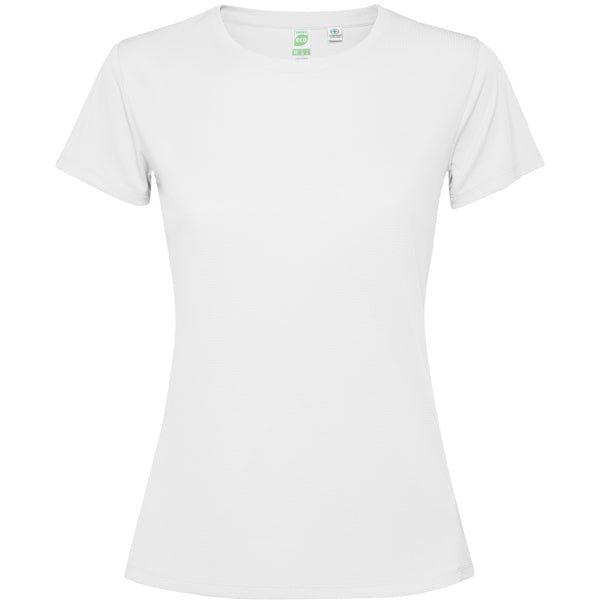 Camiseta técnica ESTORIL WOMAN personalizable online — blanco, taller en Madrid