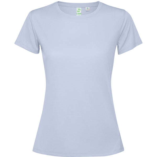 Camiseta técnica ESTORIL WOMAN en color azul zen para personalizar con tu logo, nombre o foto