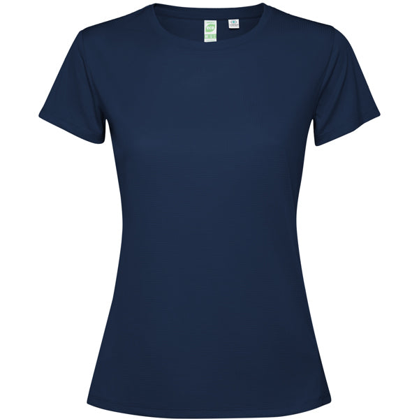 Camiseta técnica ESTORIL WOMAN en color marino para personalizar con tu logo, nombre o foto