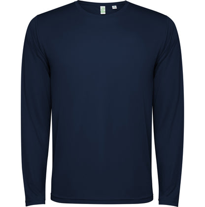 Camiseta técnica ESTORIL L/S en color marino, personalización a medida en Gráficas Hugo