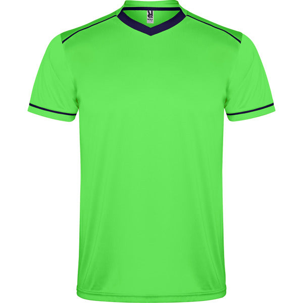 Conjunto Deportivo UNITED personalizable online — verde fluor/marino, taller en Madrid