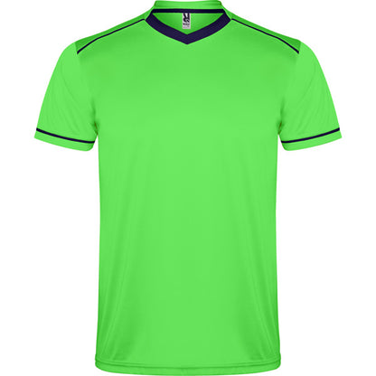 Conjunto Deportivo UNITED personalizable online — verde fluor/marino, taller en Madrid