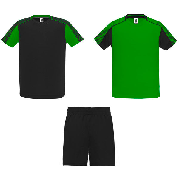 Conjunto Deportivo JUVE en color verde helecho/negro — estampación y bordado de tu diseño
