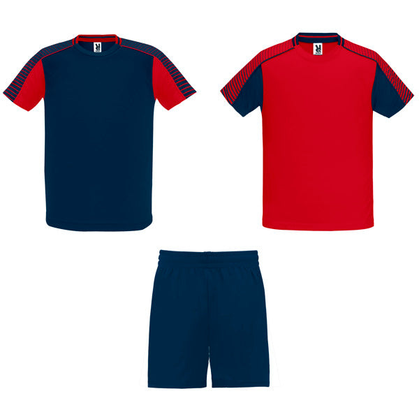 Conjunto Deportivo JUVE personalizable online — rojo/marino, taller en Madrid