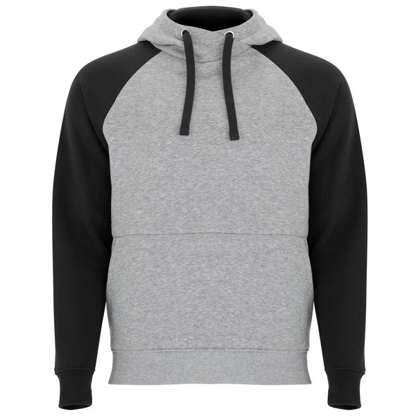 Sudadera BADET personalizable online — gris vigore/negro, taller en Madrid