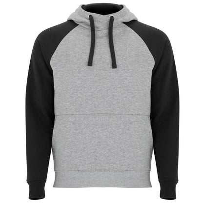 Sudadera BADET personalizable online — gris vigore/negro, taller en Madrid