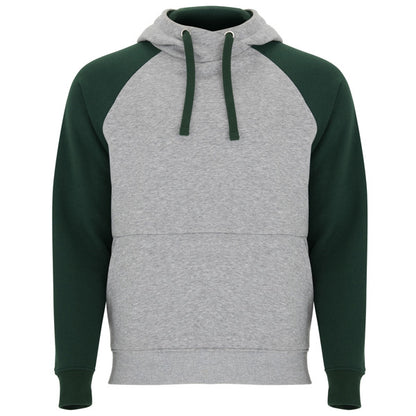 Sudadera BADET en color gris vigore/verde botella — estampación y bordado de tu diseño