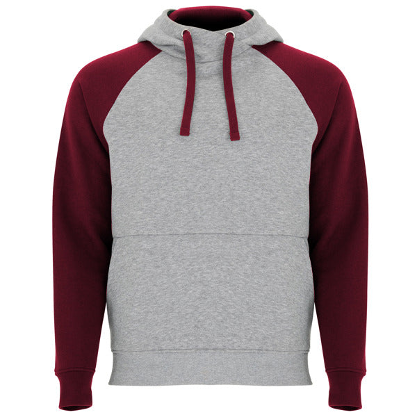 Sudadera BADET personalizable online — gris vigore/granate, taller en Madrid