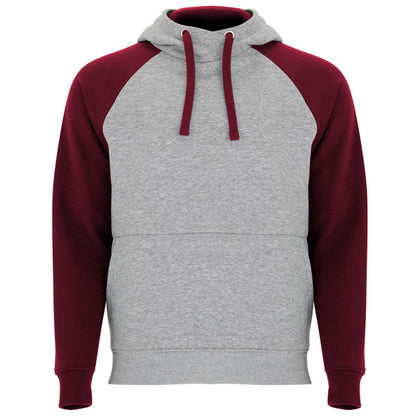 Sudadera BADET personalizable online — gris vigore/granate, taller en Madrid