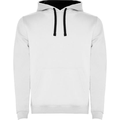 Sudadera URBAN en color blanco/marino, personalización a medida en Gráficas Hugo