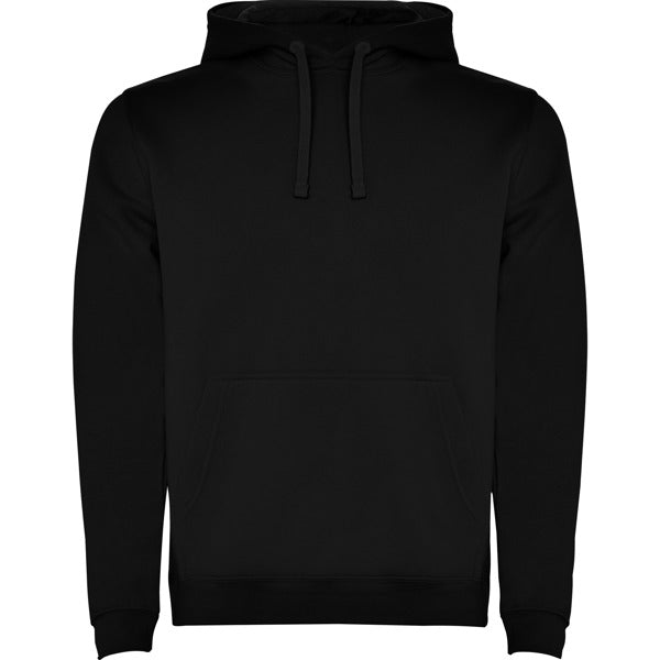 Sudadera URBAN en color negro — estampación y bordado de tu diseño