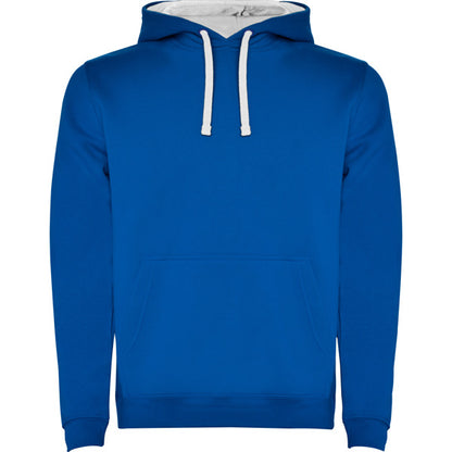 Sudadera URBAN en color royal/blanco — estampación y bordado de tu diseño