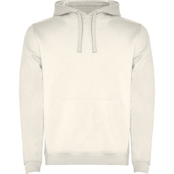 Sudadera URBAN en color blanco vintage — estampación y bordado de tu diseño