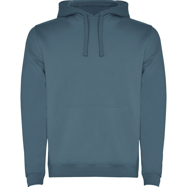 Sudadera URBAN en color azul tormenta — estampación y bordado de tu diseño