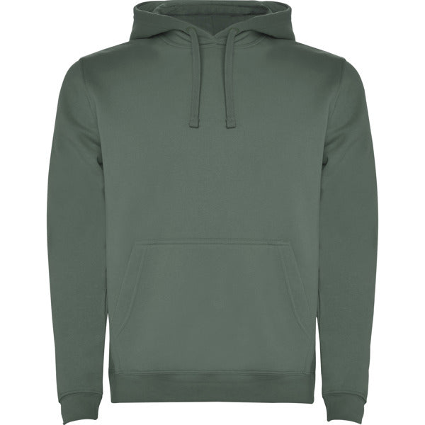Sudadera URBAN en color verde laurel — estampación y bordado de tu diseño