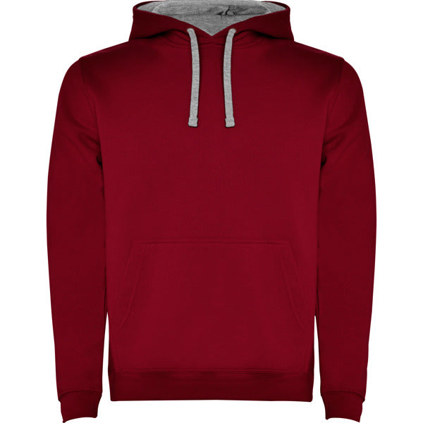 Sudadera URBAN en color granate/gris vigore para personalizar con tu logo, nombre o foto