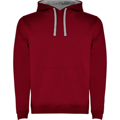 Sudadera URBAN en color granate/gris vigore para personalizar con tu logo, nombre o foto