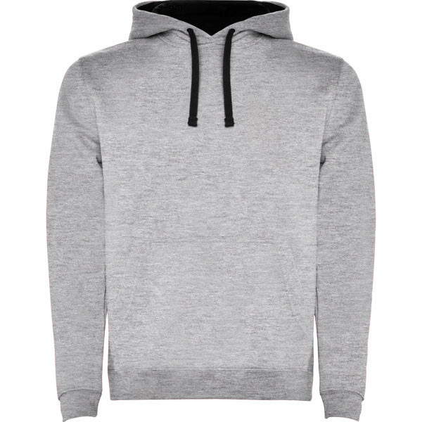 Sudadera URBAN en color gris vigore/negro — estampación y bordado de tu diseño