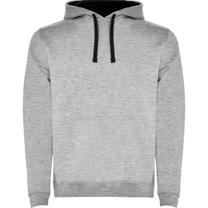 Sudadera URBAN en color gris vigore/negro — estampación y bordado de tu diseño