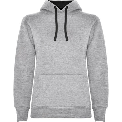 Sudadera URBAN WOMAN en color gris vigore/negro, personalización a medida en Gráficas Hugo