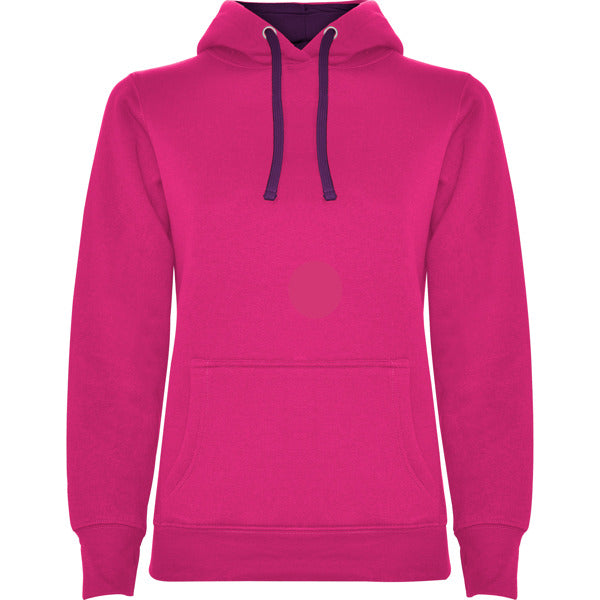 Sudadera URBAN WOMAN en color roseton/purpura para personalizar con tu logo, nombre o foto