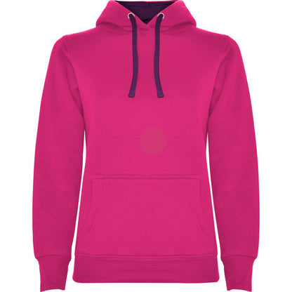 Sudadera URBAN WOMAN en color roseton/purpura para personalizar con tu logo, nombre o foto