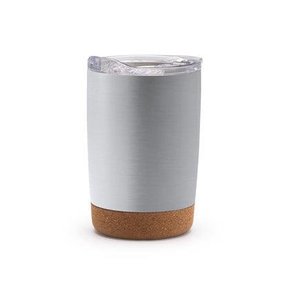 Vaso KILVEX en color plata — impresión personalizada de tu logo