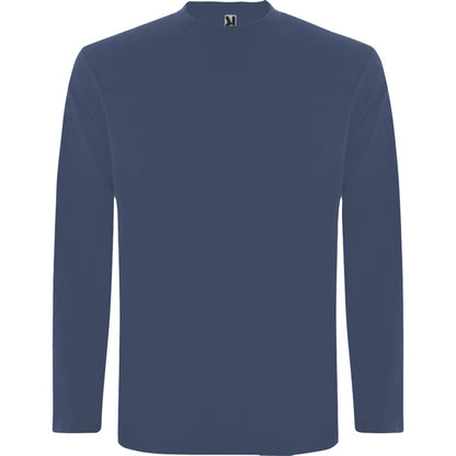 Camiseta manga larga EXTREME en color azul denim para personalizar con tu logo, nombre o foto