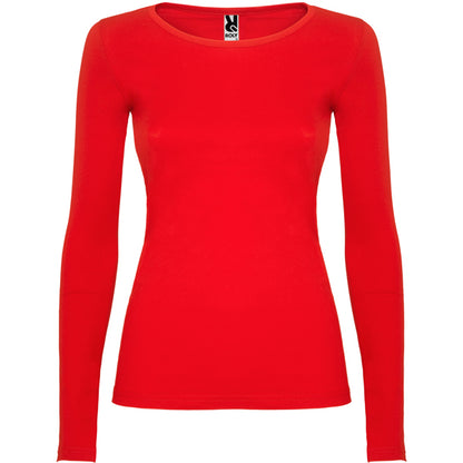 Camiseta manga larga EXTREME WOMAN personalizable online — rojo, taller en Madrid