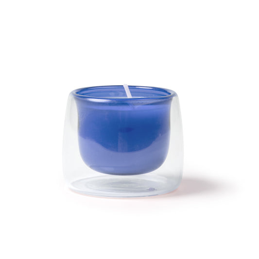 Velas FLORA en color royal, personalización a medida en Gráficas Hugo