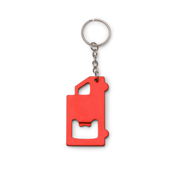 Llaveros TOLVAK en color rojo para personalizar con tu logo, nombre o foto