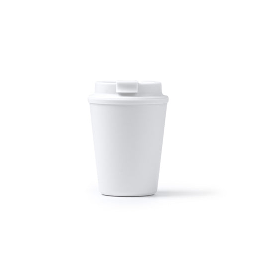 Vaso OKLAN en color blanco para personalizar con tu logo, nombre o foto