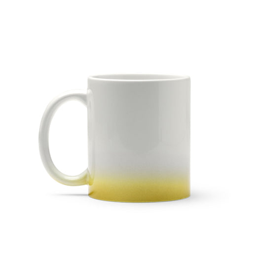 Taza NEVEX en color amarillo, personalización a medida en Gráficas Hugo