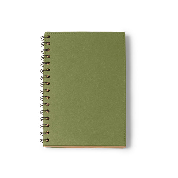 Libretas NUSAX en color verde helecho — impresión personalizada de tu logo