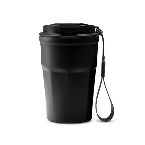 Vaso KEURY en color negro para personalizar con tu logo, nombre o foto