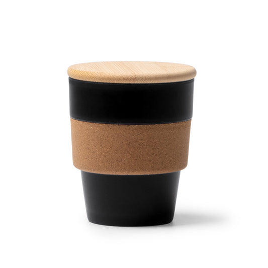 Vaso LOVREN en color negro para personalizar con tu logo, nombre o foto