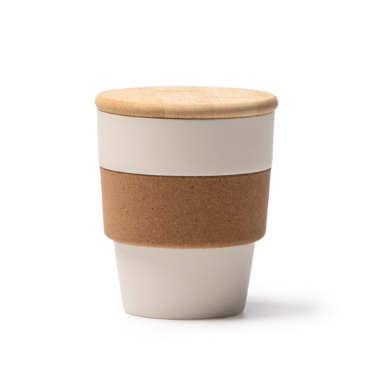 Vaso LOVREN en color beige, personalización a medida en Gráficas Hugo