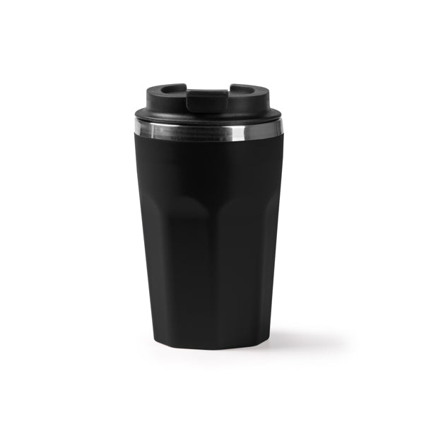 Vaso SALMER en color negro para personalizar con tu logo, nombre o foto