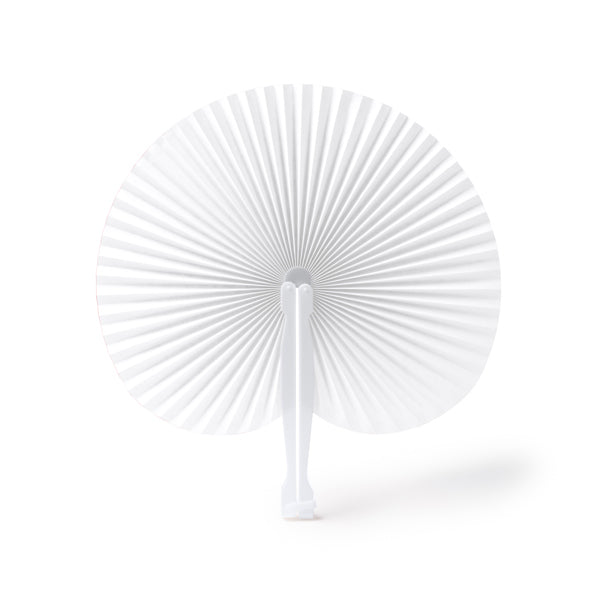 Abanicos KAORI en color blanco para personalizar con tu logo, nombre o foto