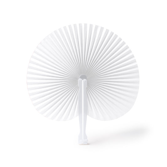 Abanicos KAORI en color blanco para personalizar con tu logo, nombre o foto