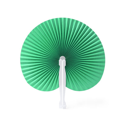 Abanicos KAORI en color verde helecho para personalizar con tu logo, nombre o foto